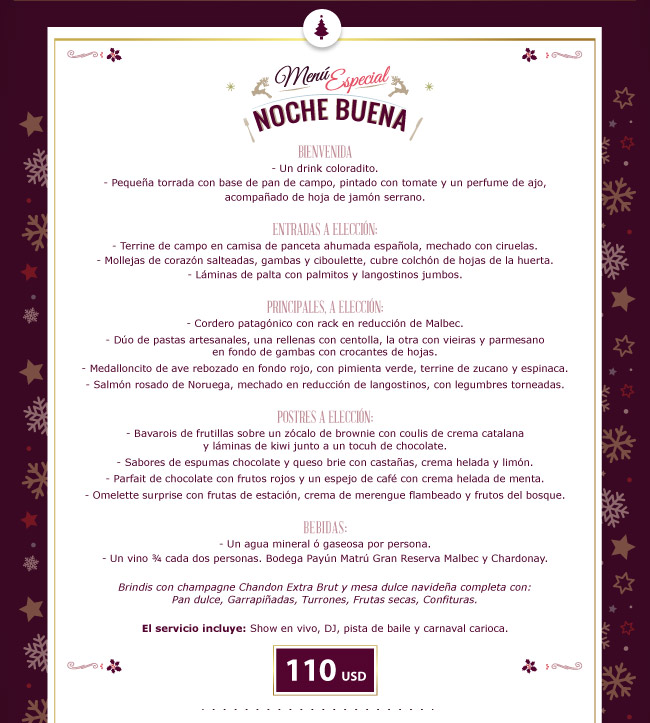 Men&uacute; Noche Buena y Men&uacute; A&ntilde;o Nuevo
